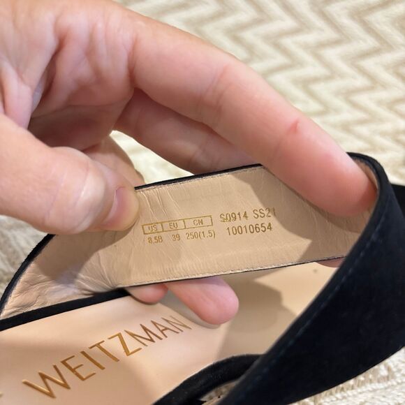 Stuart Weitzman Lyla 75 Sandals Black Suede - Picture 7 of 8